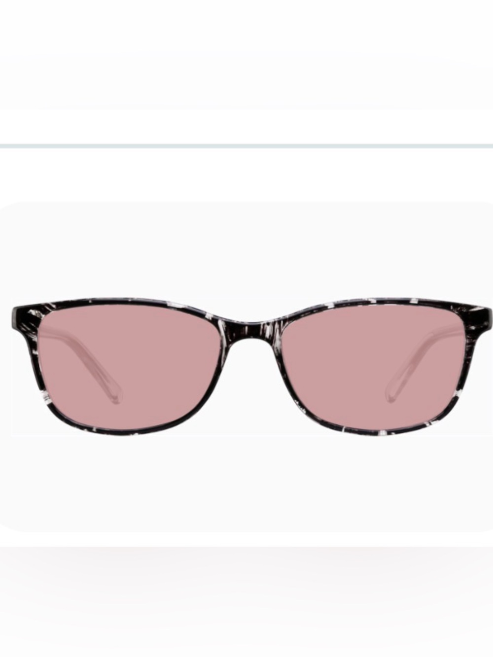 Women’s Rectangular Sunglasses - Pink Lenses